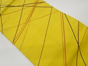 手織り紬斜線模様名古屋帯